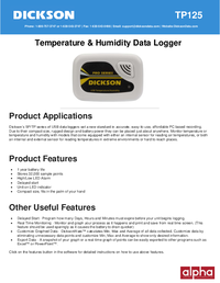 Thumbnail of document Manual - TP Temperature & Humidity Data Logger